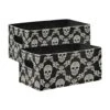 Skulls Storage Basket Felt Storage Bin Collapsible Towel Storage Convenient Box Organizer For Kids Bedroom Magazine