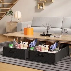 Under Bed Storage Organizer, Under-bed Shoes Clothes Storage Containers With Clear Window, Under Bed Storage Bins Drawer For Bedroom Clothes Shoes Blankets Under Bed Storage Containers With Wheels -2PACK -Songmics Furniture Shop 51SAxywZwdL