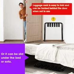 Ulimart Luggage Rack 2Pcs Upgraded Suitcase Stand,Folding Steel Frame,Luggage Rack For Guest Room,Luggage Rack For Suitcases For Bedroom,Easy Assembly Guest Room Essentials 10 Ulimart Luggage Rack 2Pcs Upgraded Suitcase Stand,Folding Steel Frame,Luggage Rack For Guest Room,Luggage Rack For Suitcases For Bedroom,Easy Assembly Guest Room Essentials -Songmics Furniture Shop 51SB0Tl5vPL