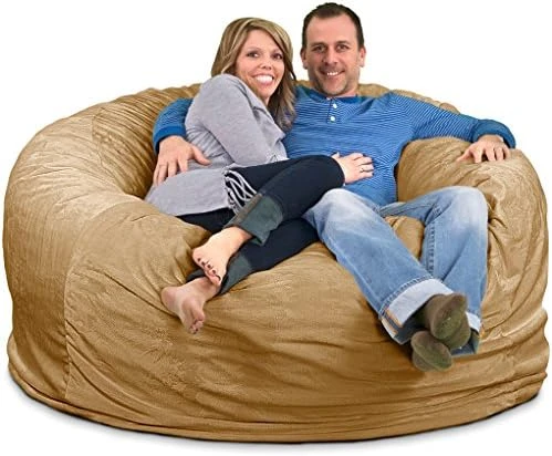 ULTIMATE SACK 6000 (6 Ft.) Bean Bag Chair: Giant Foam-Filled Furniture - Machine Washable Covers, Durable Inner Liner, 100% Virgin Foam. Comfy Bean Bag Chair. (Charcoal, Fur) 10 ULTIMATE SACK 6000 (6 Ft.) Bean Bag Chair: Giant Foam-Filled Furniture - Machine Washable Covers, Durable Inner Liner, 100% Virgin Foam. Comfy Bean Bag Chair. (Charcoal, Fur) - Image 10