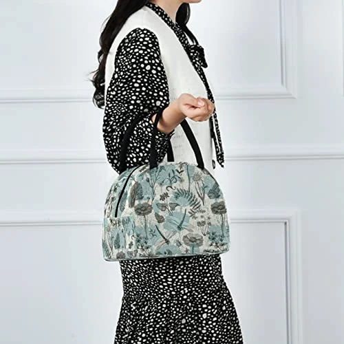 ZzWwR Vintage Butterfly Dragonfly Poppy Reusable Lunch Tote Bag With Front Pocket Insulated Thermal Cooler 0g272618160p407c442s828 0 5 ZzWwR Vintage Butterfly Dragonfly Poppy Reusable Lunch Tote Bag With Front Pocket Insulated Thermal Cooler 0g272618160p407c442s828 0 - Image 5