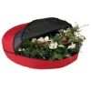 [36 Inch Wreath Storage Container] - For Christmas Wreath Up To 36 Inches In Diameter | Bag Hooks Directly To Your Wire Wreath Frames To Prevent Sagging And Deformed Wreaths | Santa's Bags (36-Inch)