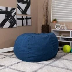 EMMA + OLIVER Oversized Solid Gray Refillable Bean Bag Chair For All Ages -Songmics Furniture Shop 51SfBj5RvBL. AC