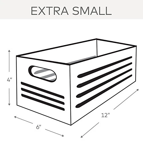 Wooden Storage Box Toilet Paper Basket - Decorative Closet, Cabinet And Shelf Basket Organizer Lined With Machine Washable Soft Linen Fabric - Grey, Extra Small 5 Wooden Storage Box Toilet Paper Basket - Decorative Closet, Cabinet And Shelf Basket Organizer Lined With Machine Washable Soft Linen Fabric - Grey, Extra Small - Image 5