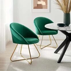 Altrobene Modern Accent Chair, Velvet Dining Chair Set, Living Room Bedroom Kitchen Arm Chair, Golden Finished, Set Of 2, Navy Blue 13 Altrobene Modern Accent Chair, Velvet Dining Chair Set, Living Room Bedroom Kitchen Arm Chair, Golden Finished, Set Of 2, Navy Blue -Songmics Furniture Shop 51SlJ1Tw QL. AC