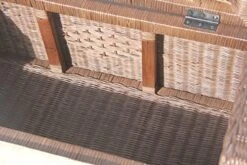 Bruno Handmade 32 Inch Rattan Wicker Chest Storage Trunk Organizer Ottoman W/Cushion Dark Brown -Songmics Furniture Shop 51Sld6QQwpL