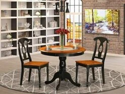 East West Furniture ANKE3-BLK-LC Dining Room Table Set, 3-Pieces 17 East West Furniture ANKE3-BLK-LC Dining Room Table Set, 3-Pieces -Songmics Furniture Shop 51Sr50TrqnL. AC
