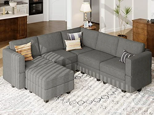 Belffin Modular Sectional Couch U-Shape Modulars Reversible Sectional Sofa Convertible Chaise Sofa With Storage Grey 1 Belffin Modular Sectional Couch U-Shape Modulars Reversible Sectional Sofa Convertible Chaise Sofa With Storage Grey