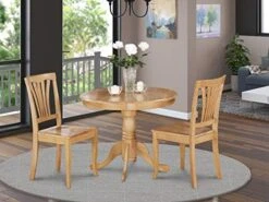 East West Furniture ANAV5-BLK-W Dining Set, 5-Piece -Songmics Furniture Shop 51TPQVA8ZVL. AC