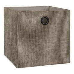 Foldable Velvet Green Basket 30 X 30 X 30 Cm