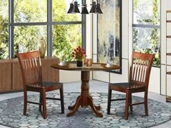 East West Furniture DLNO3-MAH-W Dining Table Set, 3-Piece -Songmics Furniture Shop 51TUHtVpSCL. AC
