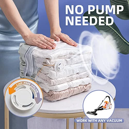 TAILINK 6 Pack Vacuum Storage Bags Space Saver Cube Vacuum Sealer Bags Large (3 Medium, 3 Large) Save 80% Space Vacuum Bags For Comforters Blanket Clothes Bedding Space Bags Vacuum Storage Bags 3 TAILINK 6 Pack Vacuum Storage Bags Space Saver Cube Vacuum Sealer Bags Large (3 Medium, 3 Large) Save 80% Space Vacuum Bags For Comforters Blanket Clothes Bedding Space Bags Vacuum Storage Bags - Image 3