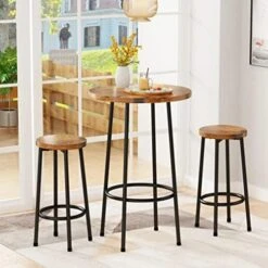 AWQM 3 Piece Dining Table Set, Small Kitchen Table And 2 Stools, Kitchen Breakfast Dining Table Set, Breakfast Table Of 35.43 X 23.62 X 29.92 Inches, Stools Of 13.8 X 13.8 X 17.8 Inches, Beige 24 AWQM 3 Piece Dining Table Set, Small Kitchen Table And 2 Stools, Kitchen Breakfast Dining Table Set, Breakfast Table Of 35.43 X 23.62 X 29.92 Inches, Stools Of 13.8 X 13.8 X 17.8 Inches, Beige -Songmics Furniture Shop 51TZKKGjSgL. AC