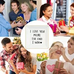 Gifts For Women Girlfriend Wife Couple Ring Holder I Love You More The End I Win Ring Dish Ceramic Jewelry Tray Best Gifts For Lover Couples Girlfriend Fiancee At Valentine's Day Anniversary Birthday Christmas Day -Songmics Furniture Shop 51TeD67ZRwL