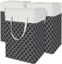 ToteTastic 3-Pack Laundry Basket, Freestanding&Waterproof Laundry Hamper, Collapsible Tall Clothes Hamper With Easy Carry Handles For Clothes, Towels&Toys In The Family And Dorm,Gradient Grey,75L 14 ToteTastic 3-Pack Laundry Basket, Freestanding&Waterproof Laundry Hamper, Collapsible Tall Clothes Hamper With Easy Carry Handles For Clothes, Towels&Toys In The Family And Dorm,Gradient Grey,75L -Songmics Furniture Shop 51TfGCRurL. AC