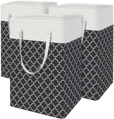 ToteTastic 3-Pack Laundry Basket, Freestanding&Waterproof Laundry Hamper, Collapsible Tall Clothes Hamper With Easy Carry Handles For Clothes, Towels&Toys In The Family And Dorm,Gradient Grey,75L 6 ToteTastic 3-Pack Laundry Basket, Freestanding&Waterproof Laundry Hamper, Collapsible Tall Clothes Hamper With Easy Carry Handles For Clothes, Towels&Toys In The Family And Dorm,Gradient Grey,75L - Image 6