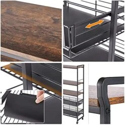 LGXSHOP Kitchen Bread Rack, Vertical Bread Rack, Multipurpose Storage Rack 4 Tier Kitchen Microwave Rack, Kitchen Storage Rack For Spices, Pots And Pans. 9 LGXSHOP Kitchen Bread Rack, Vertical Bread Rack, Multipurpose Storage Rack 4 Tier Kitchen Microwave Rack, Kitchen Storage Rack For Spices, Pots And Pans. -Songmics Furniture Shop 51Tm25jlOuL