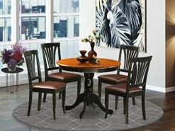 East West Furniture ANAV5-BLK-W Dining Set, 5-Piece -Songmics Furniture Shop 51TpdXj3mKL. AC