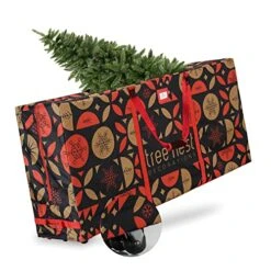 Tree Nest Rolling Christmas Tree Storage Bag 9ft Christmas Tree Box For Xmas Artificial Disassembled Trees Holiday Extra Large Storage Bags Container With Wheels & Handles Waterproof Canvas Oxford