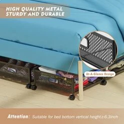 Under Bed Storage, Upgraded 31.5" Large Under Bed Storage With Wheels, Tool-free Assembly Metal Foldable Under Bed Drawers On Wheels For Shoes, Clothes, Toys, Blankets - Solution For Home Organization 8 Under Bed Storage, Upgraded 31.5" Large Under Bed Storage With Wheels, Tool-free Assembly Metal Foldable Under Bed Drawers On Wheels For Shoes, Clothes, Toys, Blankets - Solution For Home Organization -Songmics Furniture Shop 51TuSixxRgL