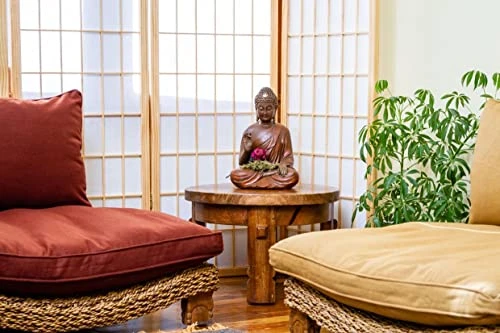 XoticBrands Seagrass Meditation Yoga Chair - Natural With Cream Cushion 5 XoticBrands Seagrass Meditation Yoga Chair - Natural With Cream Cushion - Image 5