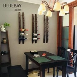 CBYJK Wall Mounted Wine Rack Wooden, Rustic Barrel Stave Wine Rack, Wooden Wine Bottle Holder Rack, Wood Wine Shelf, Imported Pine Wood And Metal - 6 Bottles 40x7.6inch -Songmics Furniture Shop 51U39M0BxAL