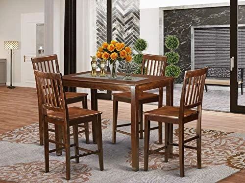 East West Furniture YAVN3-MAH-W Dining Set, 3-Piece 9 East West Furniture YAVN3-MAH-W Dining Set, 3-Piece - Image 9