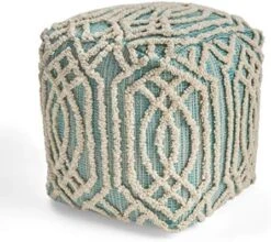 Great Deal Furniture Poppy Boho Wool And Cotton Ottoman Pouf, Aqua And White 15 Great Deal Furniture Poppy Boho Wool And Cotton Ottoman Pouf, Aqua And White -Songmics Furniture Shop 51U5qv324hL. AC