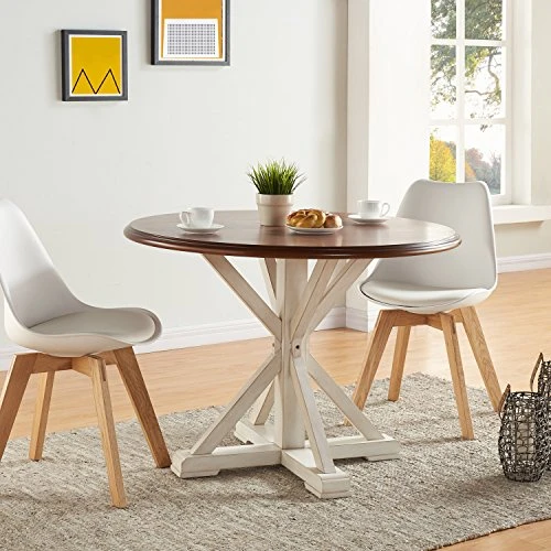 SEI Furniture Barrisdale Modern Farmhouse, Dining Table, Antique White, Whiskey Maple 1 SEI Furniture Barrisdale Modern Farmhouse, Dining Table, Antique White, Whiskey Maple