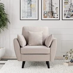 JAMFLY 63" Modern Loveseat Sofa Couch,Mid Century Couches For Living Room, Upholstered 2-Seat Love Seats With Pillow, Comfortable Small Space Sofa For Bedroom, Apartment -Songmics Furniture Shop 51UNYzD5j9L. AC