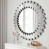 Pregaspor Round Wall Mirrors Decorative, 32'' Large Mirrors For Wall, Glass Frame Hanging Circle Mirror For Bedroom, Living Room, Foyer