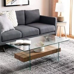 Safavieh Home Kayley Natural And Glass Coffee Table -Songmics Furniture Shop 51UceR2kEDL. AC