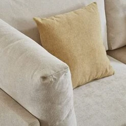 Familymill 108'' Linen L-Shaped Sectional Sofa With Removable Ottoman And 3 Pillows -Songmics Furniture Shop 51UeqqXQq3L