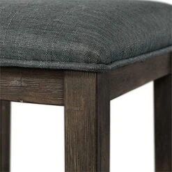 BOWERY HILL Montego Multipurpose Home, Kitchen, Dining Bar Living Room Sofa Table Set With 3 Upholstered Stools, Chairs In Dark Walnut And Gray Fabric -Songmics Furniture Shop 51Uks3y9gsL