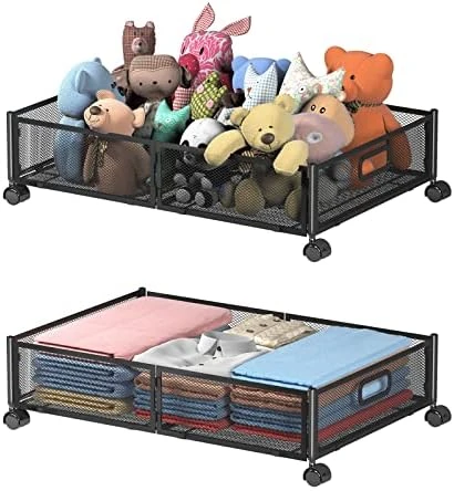 Under Bed Storage Containers, Under Bed Shoe Storage With Wheels, Foldable Bedroom Storage Organization With Handles, Under Bed Storage Bins Drawer For Clothes, Blankets And Shoes, Bedding (2 Pack, Black) 7 Under Bed Storage Containers, Under Bed Shoe Storage With Wheels, Foldable Bedroom Storage Organization With Handles, Under Bed Storage Bins Drawer For Clothes, Blankets And Shoes, Bedding (2 Pack, Black) - Image 7