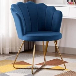 Duhome Velvet Accent Chair Living Room Chair,Corner Chair Reception Chair For Bedroom Living Room, Shell Shaped Living Room Chair With Golden Metal Legs, DarkBlue 19 Duhome Velvet Accent Chair Living Room Chair,Corner Chair Reception Chair For Bedroom Living Room, Shell Shaped Living Room Chair With Golden Metal Legs, DarkBlue -Songmics Furniture Shop 51V1p2igsZL. AC