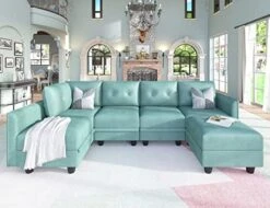 LLappuil Modular Sectioanl Sofa 9 Seater Oversized Couch With Storage U Shape Sectional With Ottoman, Waterproof Anti-Scratch Antistatic, Brown -Songmics Furniture Shop 51V4nKTInmL. AC