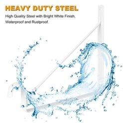 4 Pack Heavy Duty Closet Rod Brackets Holder 11 X 11 X 1 Inch, White Closet Rod Support Bracket Steel Closet Rod Holders For Hanging Clothes, Wall Mounted Shelf And Rod Support Brackets With Screws -Songmics Furniture Shop 51VEDLNCqZL