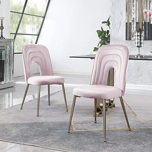 GNIXUU Dinner Chairs Set Of 2, Mid-Century Modern Velvet Upholstered Dining Chair With Metal Legs For Kitchen, Dining, Living, Guest, Bed Room Side Chair(Gray) 14 GNIXUU Dinner Chairs Set Of 2, Mid-Century Modern Velvet Upholstered Dining Chair With Metal Legs For Kitchen, Dining, Living, Guest, Bed Room Side Chair(Gray) - Image 14