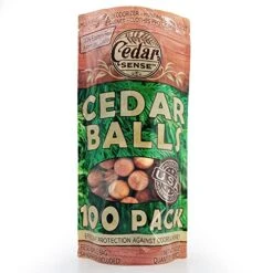 Cedar Balls - 100 Pack - Cedar Sense - Made In U.S.A.- Cedar Blocks For Clothes Storage - Cedar For Closets And Drawers