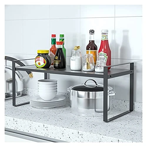 Microwave Oven Rack Microwave Oven Rack Kitchen Rack Microwave Oven Shelf Retractable Storage Rack Storage Rack Adjustable 13 To 22.8 Inch Kitchen Storage Rack (Color : Black, Size : 27 Cm Wide) 2 Microwave Oven Rack Microwave Oven Rack Kitchen Rack Microwave Oven Shelf Retractable Storage Rack Storage Rack Adjustable 13 To 22.8 Inch Kitchen Storage Rack (Color : Black, Size : 27 Cm Wide) - Image 2