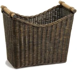 The Basket Lady Narrow Wicker Magazine Basket, Large, 14 In L X 7.5 In W X 12 In H, Antique Walnut Brown 8 The Basket Lady Narrow Wicker Magazine Basket, Large, 14 In L X 7.5 In W X 12 In H, Antique Walnut Brown -Songmics Furniture Shop 51VLeFODZpL. AC