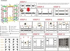 ASSICA Portable Clothes Closet Rolling Door Wardrobe With Hanging Rack Non-Woven Fabric Storage Organizer With Four Drawer Boxes No-Tool Assembly - 59.0 X 17.7 X 67.0 ‘’ (Gray) 13 ASSICA Portable Clothes Closet Rolling Door Wardrobe With Hanging Rack Non-Woven Fabric Storage Organizer With Four Drawer Boxes No-Tool Assembly - 59.0 X 17.7 X 67.0 ‘’ (Gray) -Songmics Furniture Shop 51VORmmA9NL