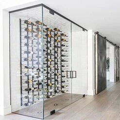 GENERIC RYB (4 Ft) Wine Rack Wall Mounted,Metal Wall Mounted Wine Rack 12 Bottles, Vertical Wine Rack Wall Mounted Including 12 Silicone Stoppers And One Bottle -Songmics Furniture Shop 51VQnp09xCS