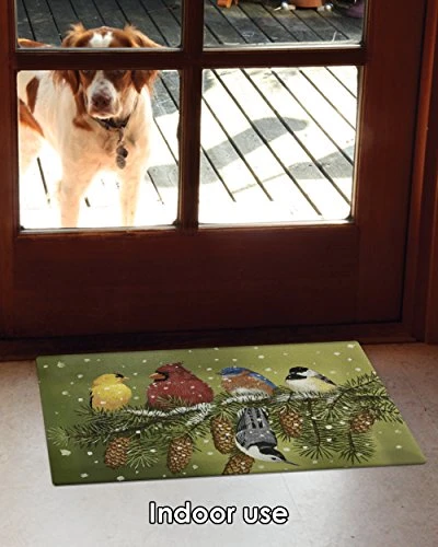 Toland Home Garden 800093 Snowy Friends Winter Door Mat 18x30 Inch Bird Outdoor Doormat For Entryway Indoor Entrance 4 Toland Home Garden 800093 Snowy Friends Winter Door Mat 18x30 Inch Bird Outdoor Doormat For Entryway Indoor Entrance - Image 4