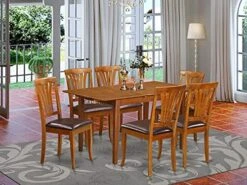 East West Furniture PSAV5-SBR-LC Dining Set, 5-Piece -Songmics Furniture Shop 51VR2DA4L1L. AC