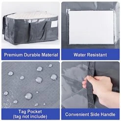 Fixwal Heavy Duty Moving Bags 8 Pack Storage Bags 93L Grey Moving Supplies For Space Saving Moving Storage Backpack Straps Strong Handles & Zippers, Foldable -Songmics Furniture Shop 51Vd4XM7XKL