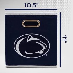 Franklin Sports NCAA College Team Fabric Storage Cubes Made To Fit Storage Bin Organizers (11x10.5x10.5)