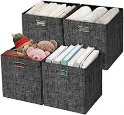 Posprica 3X Thicker Collapsible Storage Bins,13×13 Foldable Storage Cube Boxes Fabric Drawer For Closet Shelf Cabinet Bookcase -Songmics Furniture Shop 51Vy9TNUrL. AC
