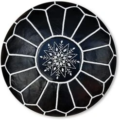 Premium Moroccan Leather Pouf - Handmade - Delivered Stuffed - Ottoman, Footstool, Floor Cushion (Cognac Brown) -Songmics Furniture Shop 51VyIFcuWvS. AC